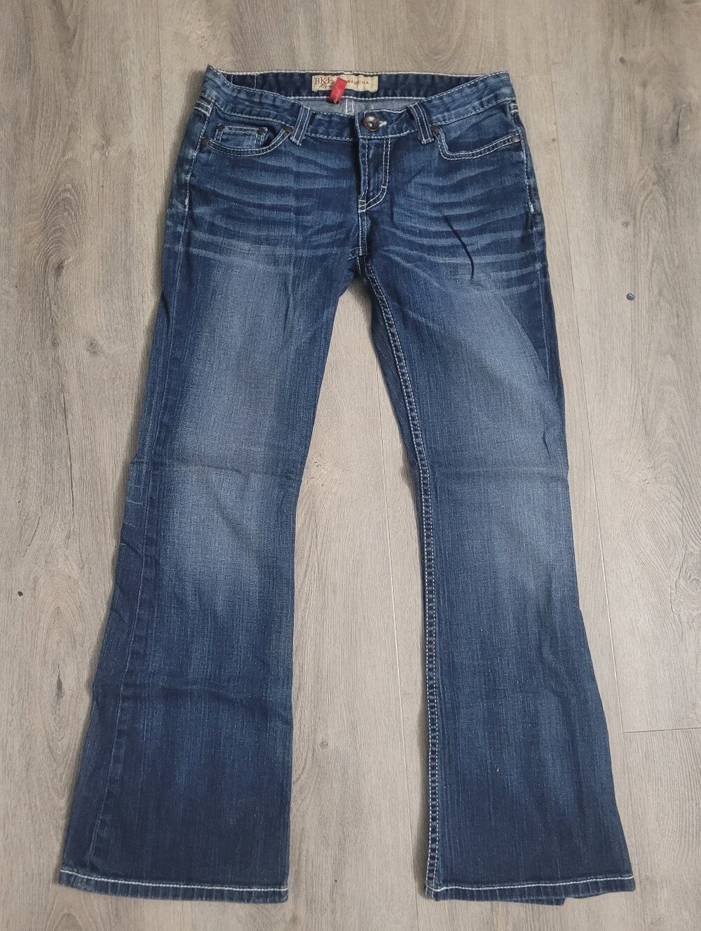 Y2K BKE Denim Women's Bootcut Jeans Blue Med Wash Mid Rise Stretch 5-Pocket 29